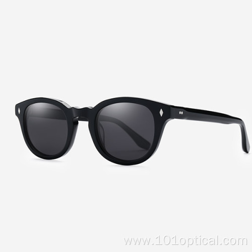 Rounded Square Acetate Men's Sunglasses